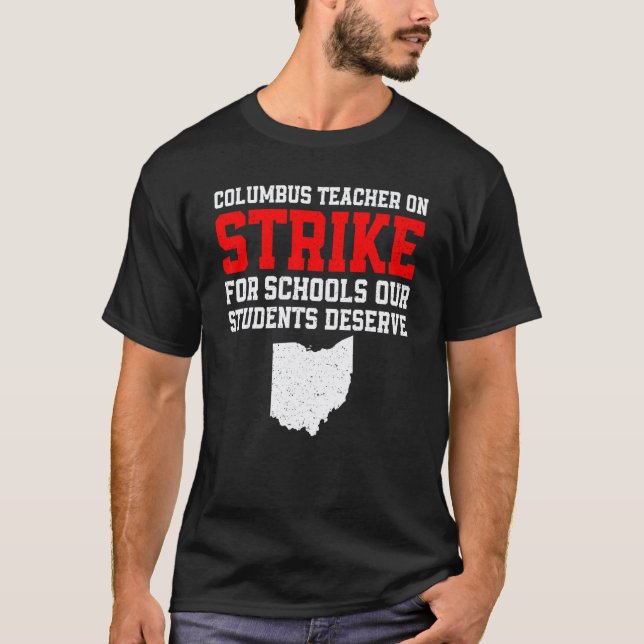 Columbus Ohio lärarstrejk OH studenter T Shirt (Framsida)