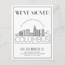 Columbus, Ohio Modern Deco | Byte av Adress Meddelande Vykort