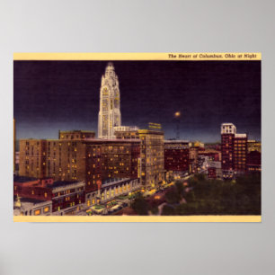 Columbus Ohio nattplats Poster