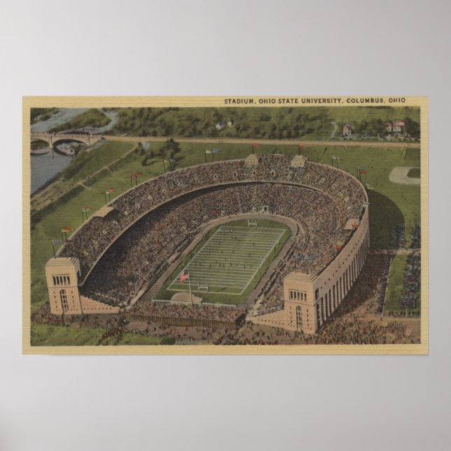 Columbus, Ohio - Ohio-staten Universiteten Poster (Framsidan)