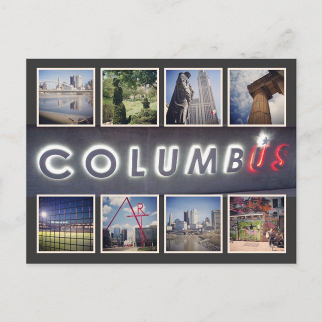 Columbus Ohio Photo Postcard Vykort (Framsida)