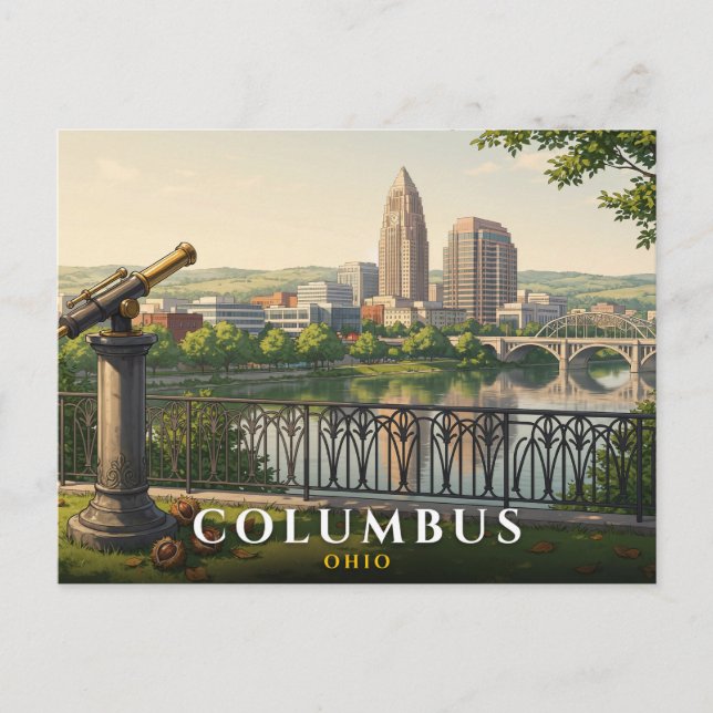 Columbus Ohio Resa Vykort (Framsida)