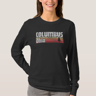 Columbus Ohio Retro Stil Vintage 70 s 90-tal T Shirt