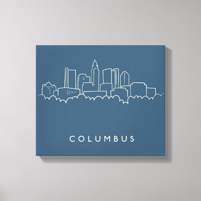 Columbus, Ohio Skyline Canvastryck (Framsida)
