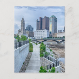 columbus ohio skyline cityscape vykort