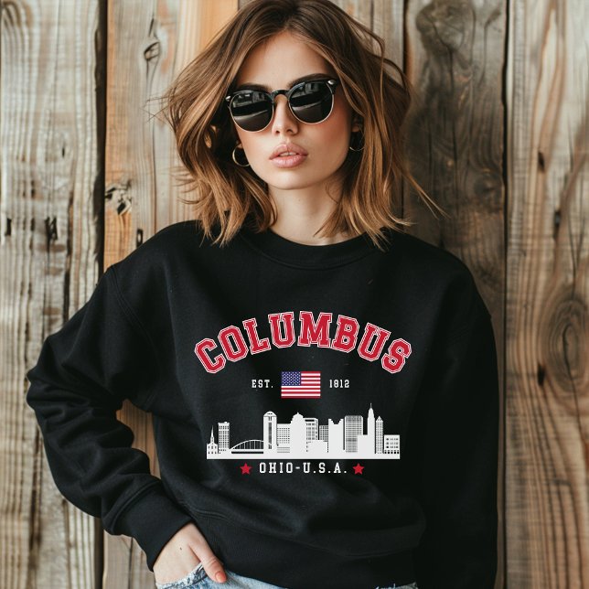 Columbus Ohio Skyline Graphic T Shirt (Skapare uppladdad)