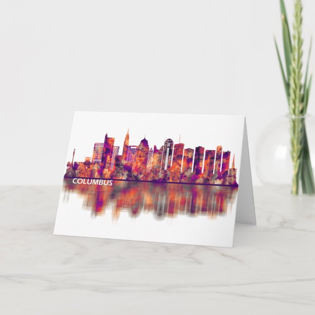 Columbus Ohio skyline Helgkort (Framsida)