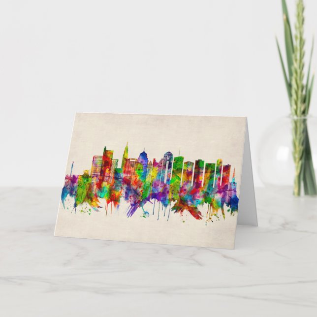 Columbus Ohio skyline Helgkort (Framsida)