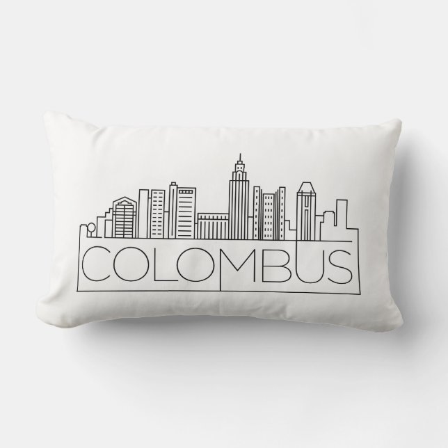 Columbus, Ohio Skyline Lumbar Pillow Lumbarkudde (Framsida)