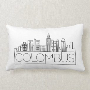 Columbus, Ohio Skyline Lumbar Pillow Lumbarkudde