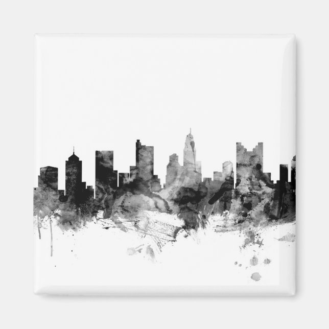 Columbus Ohio Skyline Magnet (Framsidan)