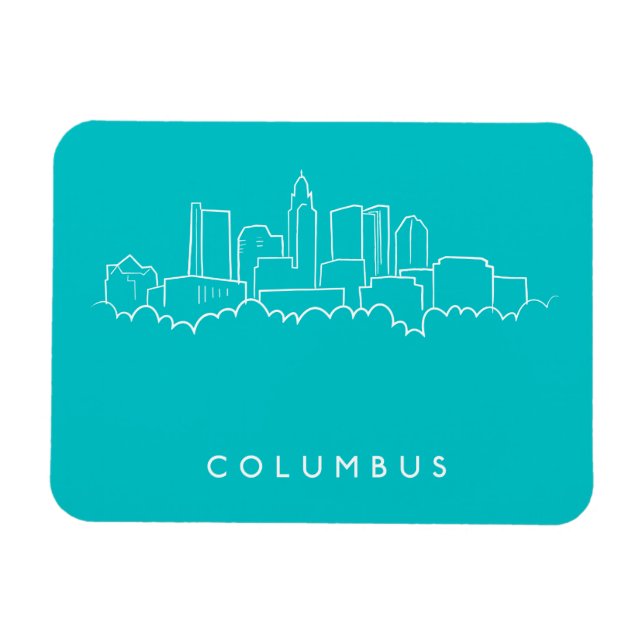Columbus, Ohio Skyline Magnet (Horisontell)