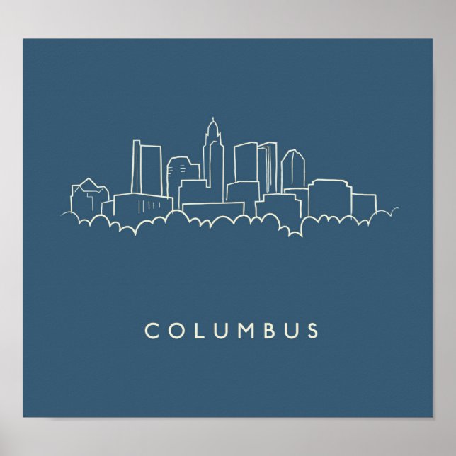 Columbus, Ohio Skyline Poster (Framsidan)