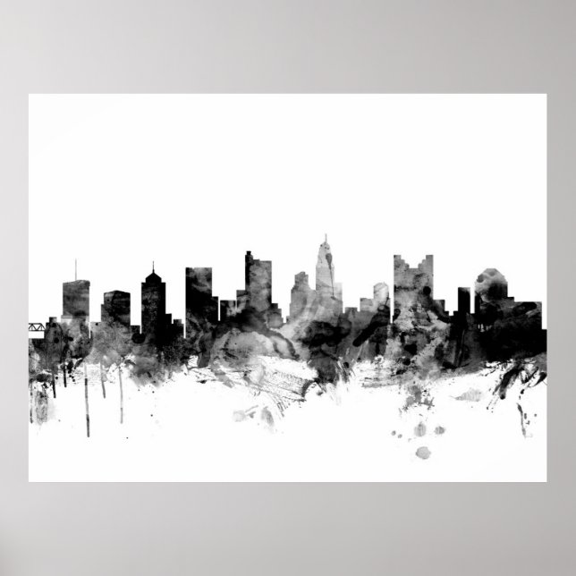 Columbus Ohio Skyline Poster (Framsidan)