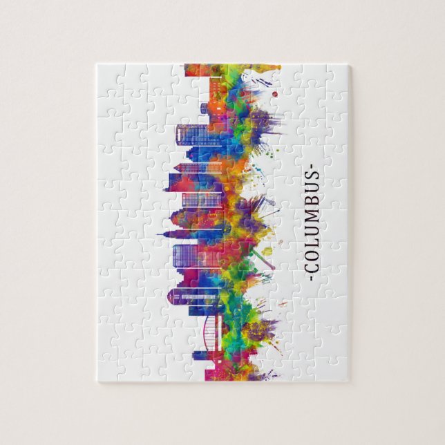 Columbus Ohio Skyline Pussel (Vertikal)