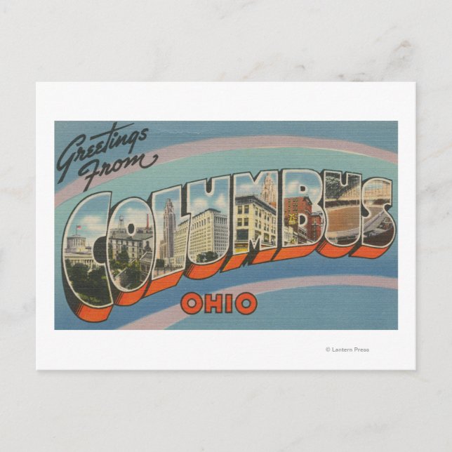 Columbus, Ohio - Stora Brev Scenes 2 Vykort (Framsida)