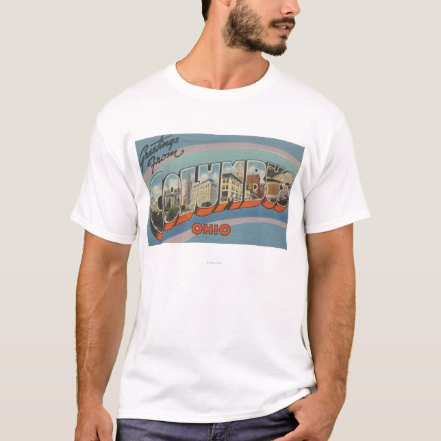 Columbus Ohio - stora brevplatser 2 Tee Shirt (Framsida)