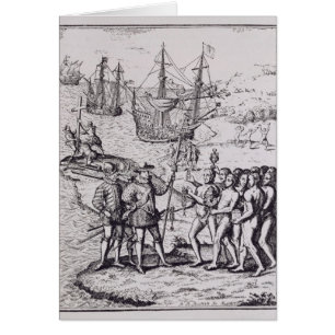 Columbus på Hispaniola 2 Hälsningskort