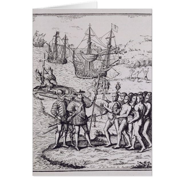 Columbus på Hispaniola 2 Hälsningskort (Framsidan)