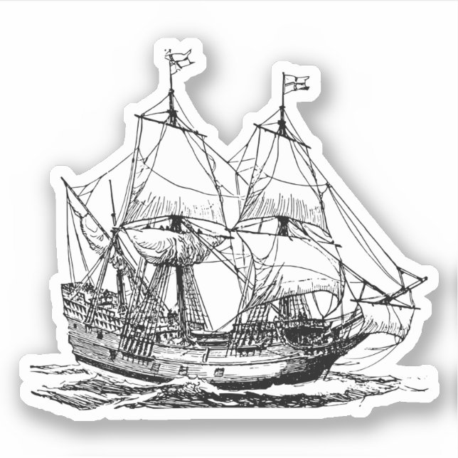 Columbus Ship Klistermärken (Framsida)