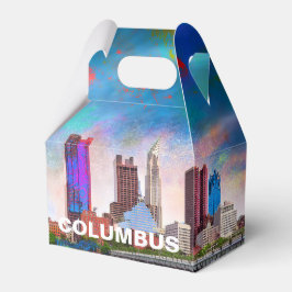 Columbus Skyline Abstrakt Art Presentaskar