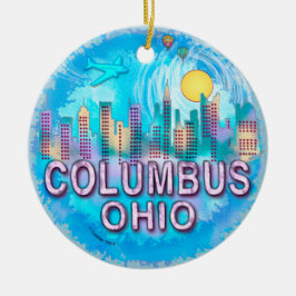Columbus Skyline Julgransprydnad Keramik