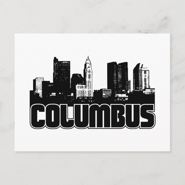 Columbus Skyline Vykort (Framsida)