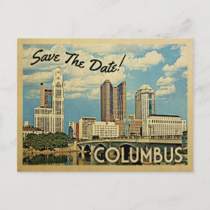 Columbus Spara datumohio Meddelande Vykort