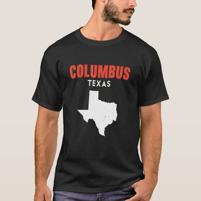 Columbus Texas USA State America Travel Texas T Shirt (Framsida)