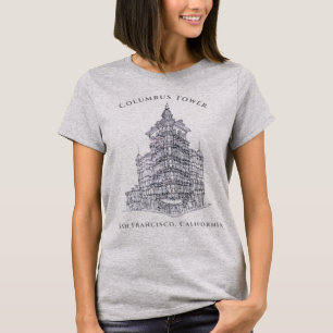 Columbus Torn Teckning   San Francisco, CA T-Shirt