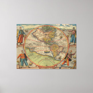 Columbus Vespucci Magellan Pizzaro Tissue Paper Po Canvastryck