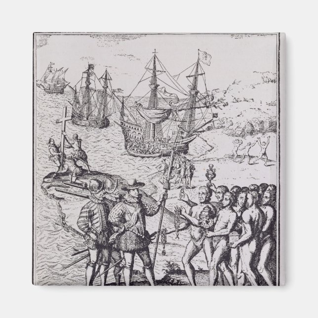 Columbus vid Hispaniola 2 Magnet (Framsidan)