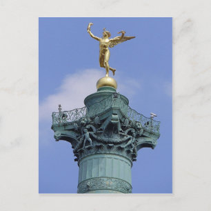 Column, Ställe de la Bastill, Paris Vykort