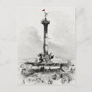 Column, Ställe de la Bastill, Paris Vykort