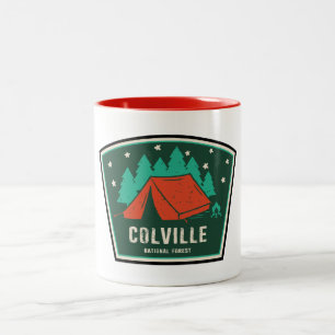 Colville National Forest Camping Två-Tonad Mugg