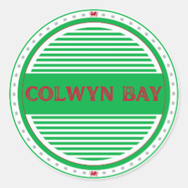 Colwyn Bay Stadens Stolthet Emblem – Walisisk Iden Runt Klistermärke