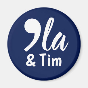 Coma Kamala och Tim 2024 Magnet