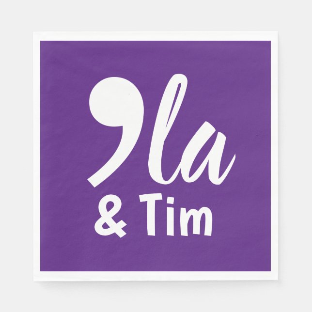 Coma Kamala och Tim 2024 Pappersservett (Framsidan)