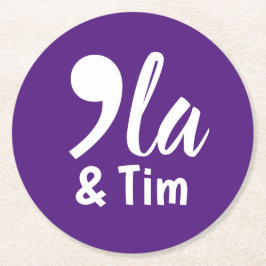 Coma Kamala och Tim 2024 Underlägg Papper Rund