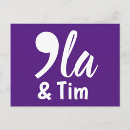 Coma Kamala och Tim 2024 Vykort