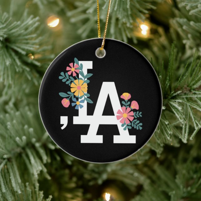 Coma la Blommigt Kamala Harris För president 2024 Julgransprydnad Keramik (Träd)