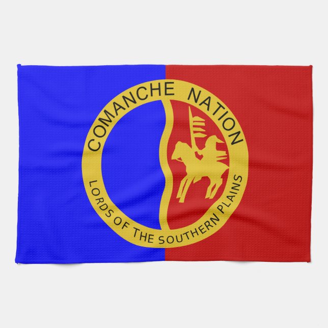 Comaanche Nation Flagga Kökshandduk (Horisontell)