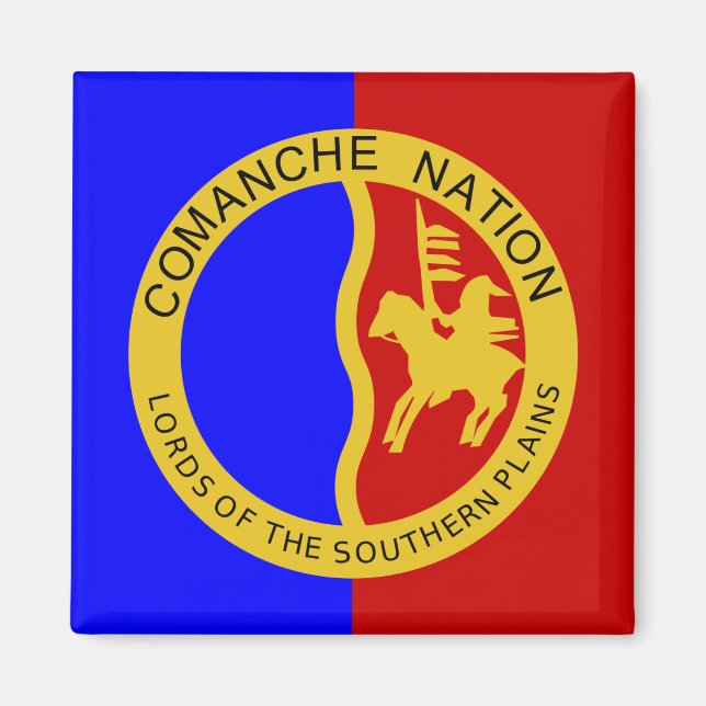 Comaanche Nation Flagga Magnet (Framsidan)