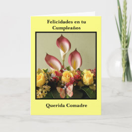 Comadre för querida för cumpleaños för Felicidades Kort