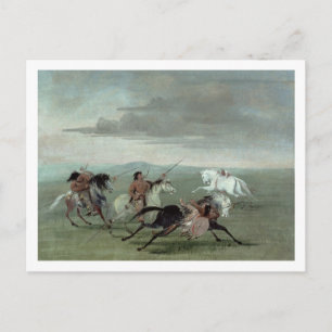 Comanche Feats of Martial Horsemanship, 1834 (olja Vykort