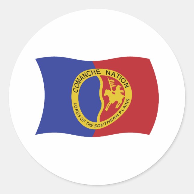 Comanche Nation Flagga Klistermärke (Framsida)