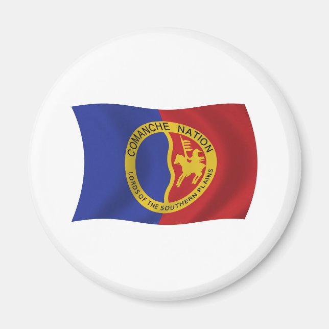 Comanche Nation Flagga Magnet (Framsidan)