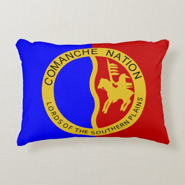 Comanche Nation Flagga Prydnadskudde (Framsidan)