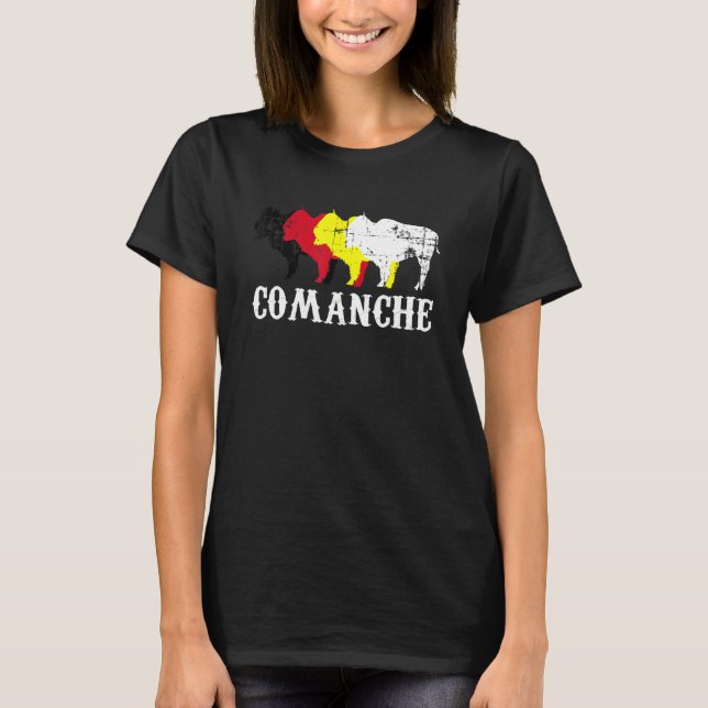 Comanche People Native Indian Medicine Wh T Shirt (Framsida)
