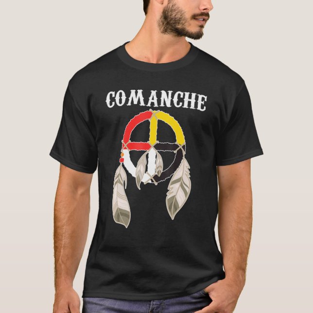 Comanche People Native Indian Medicine Wh T Shirt (Framsida)